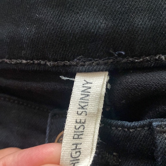 Rag & Bone High Rise Skinny Jeans Coal Dark 28 - Picture 4 of 8